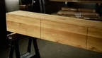 Hänge Lowboard aus massiver eiche nach Maß