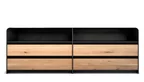 Sideboard Stahl mit 4 Schubladen in Eiche