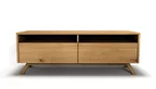 TV-Board nach Maß aus Eiche massiv mit 2 Schubladen gefertigt Modell TZM.