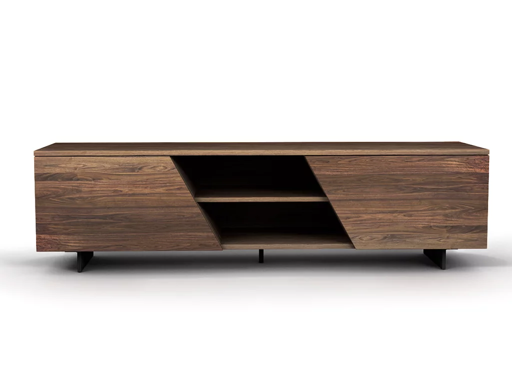 Holz Sideboard nach Maß Nussbaum mit 2 Türen gefertigt Modell STH.