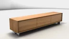 Buche Massivholz Lowboard mit drei Schubkästen nach Maß