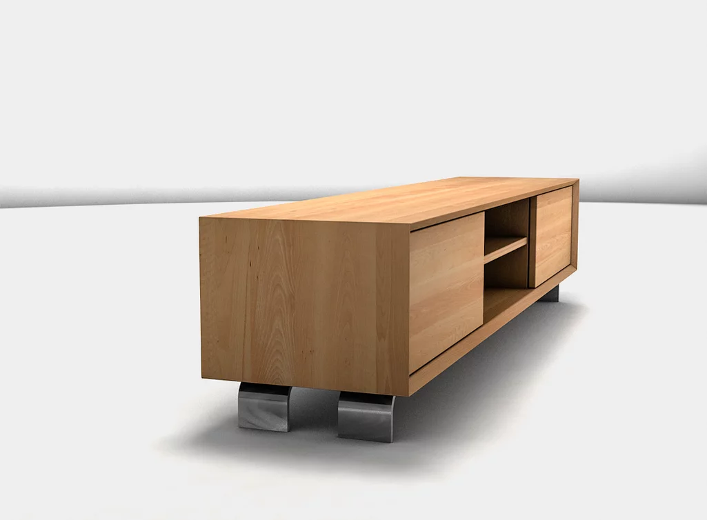 Lowboard Buche massiv nach deinen Maßen gefertigt