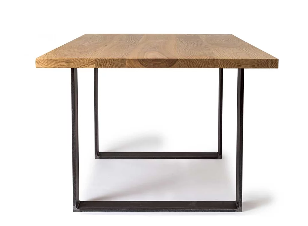 Eiche Massivholz Esstisch mit Stahlkufen modern Eiche Massivholz Esstisch mit Stahlkufen modern
