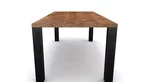 Massivholz Eiche Tisch mit Stahlbeinen