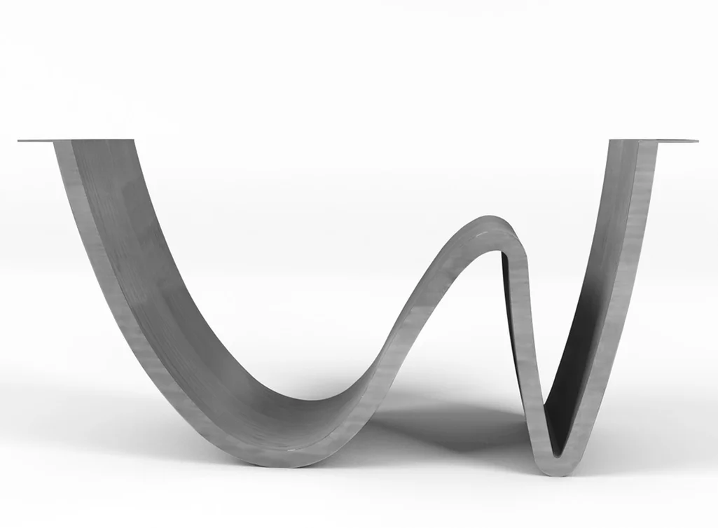 Stahl Tischgestell Wellenform in verschiedenen Oberflächen nach Maß bestellbar Stahl Tischgestell Wellenform in verschiedenen Oberflächen nach Maß bestellbar