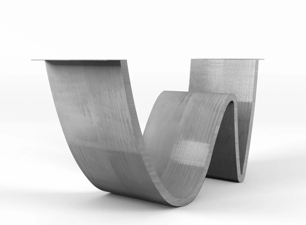 Tischgestell Wave Stahl in cooler Wellenform nach deinem Maß gefertigt Tischgestell Wave Stahl in cooler Wellenform nach deinem Maß gefertigt