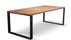 Stylischer Kufentisch massiv Buche astfrei