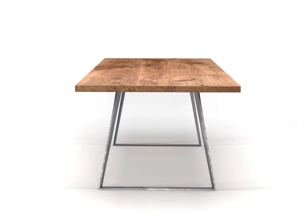 Design Esstisch mit Stahlgestell Design Esstisch mit Stahlgestell