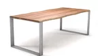 Baumtisch massiv Eiche mit Stahlkufen nach Maß