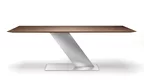 Nussbaumtisch 4cm massiv und astfrei mit Facettenkante