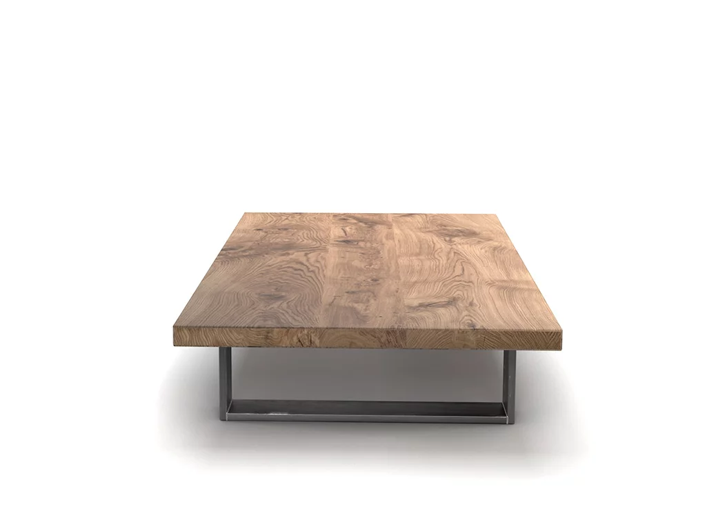 Couchtisch auf Maß im Industriedesign mit Kufen aus Stahl gefertigt. Couchtisch auf Maß im Industriedesign mit Kufen aus Stahl gefertigt.