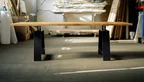 Eichenholztisch 4cm stark mit Tischuntergestell massiv