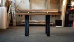 Maßtisch aus Buche mit Ansteckplatten
