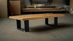 Tischkufen Couchtisch aus Massivholz Eiche Modell SWR9T