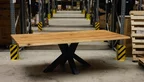 Esstisch Eiche massiv mit Baumkante 4cm Stärke Modell KL878