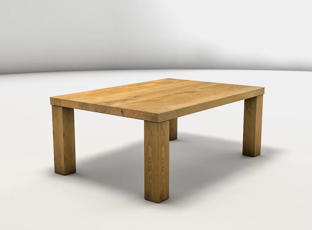 Massiver Holztisch für Dein Wohnzimmer aus Eiche Modell ACA848