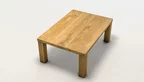 Detailansicht - Holztisch Wohnzimmer aus Eiche weitgehend astfrei