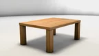 Buchenholz Couchtisch nach Maß mit Tischbeinen aus Holz - ACA848-C