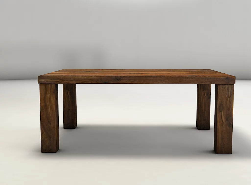 Massiver Couchtisch aus Nussbaumholz mit Tischbeinen Massiver Couchtisch aus Nussbaumholz mit Tischbeinen