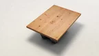 Couchtisch aus Massivholz und Metall - Buche Tischplatte mit Astanteil BLH24-C