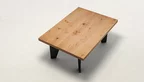 Couchtisch aus Massivholz Buche mit Ast- und Splintholz - DLH7H-C