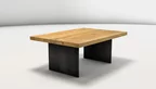 Massiver Couchtisch aus Stahl und Eichenholz gefertigt FDX26