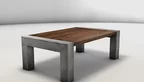 Nussbaum Couchtisch mit Beine aus Metall nach Maß - DAL401-C