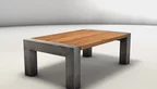 Wohnzimmertisch aus Kernbuche und Stahl modern - Modell DAL401-C