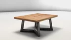 Couchtisch aus Buche modern mit einem Gestell aus Metall - JST035-C
