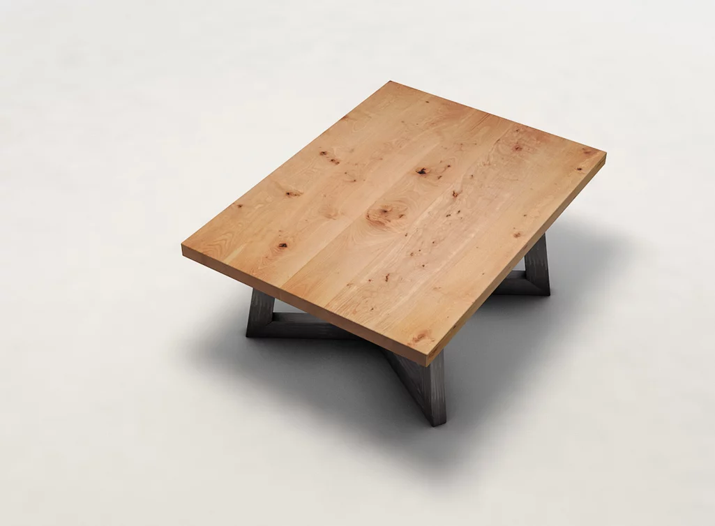 Couchtisch aus Buche modern mit charaktervollem Astanteil gefertigt JST035-C Couchtisch aus Buche modern mit charaktervollem Astanteil gefertigt JST035-C