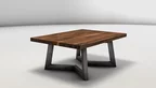 Nussbaum Couchtisch mit Kufen in einem modernen Look - JST035-C