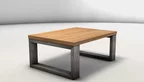 Couchtisch aus Buche mit Metall Gestell auf Maß - Modell KLM3631-C