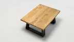 Wohnzimmertisch mit Holzplatte aus Eiche massiv mit Astanteil LH324-C