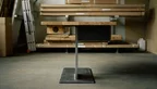 Ansicht Stahlgestell Seite PC Schreibtisch AFL2452