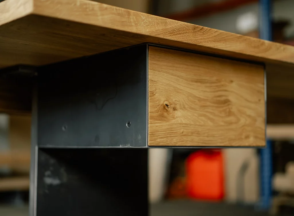 PC Schreibtisch Container Massivholz Eiche PC Schreibtisch Container Massivholz Eiche