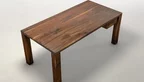 ACA848-ST Nussbaum Massivholz Schreibtisch mit Ast- und Splintholzanteil