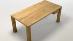 Eiche massiv Schreibtisch mit ast- und splintholz Anteil ACA848-ST