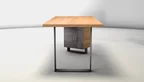 Buchenholz Stauraum Schreibtisch mit 4cm astfreier Massivholz Tischplatte