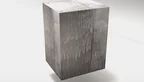 Schreibtisch Container aus Eiche und Stahl mit Lochbohrungen auf Oberseite
