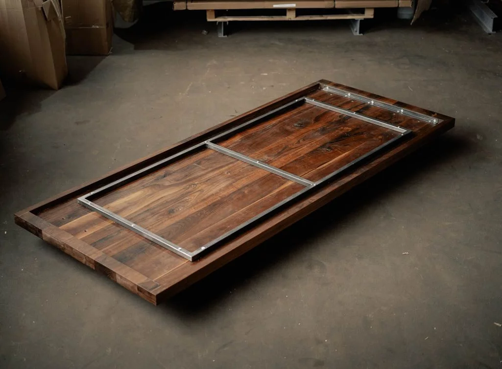 Nussbaum Tischplatte mit Astanteil 285x117x6cm Ausstellungsstück