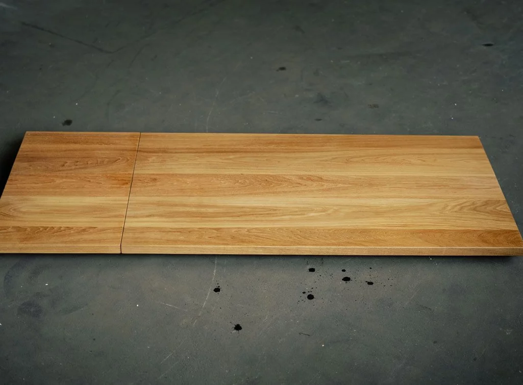 Eichenholz Tischplatte 150x80cm plus 50cm Verlängerungsstück astfrei