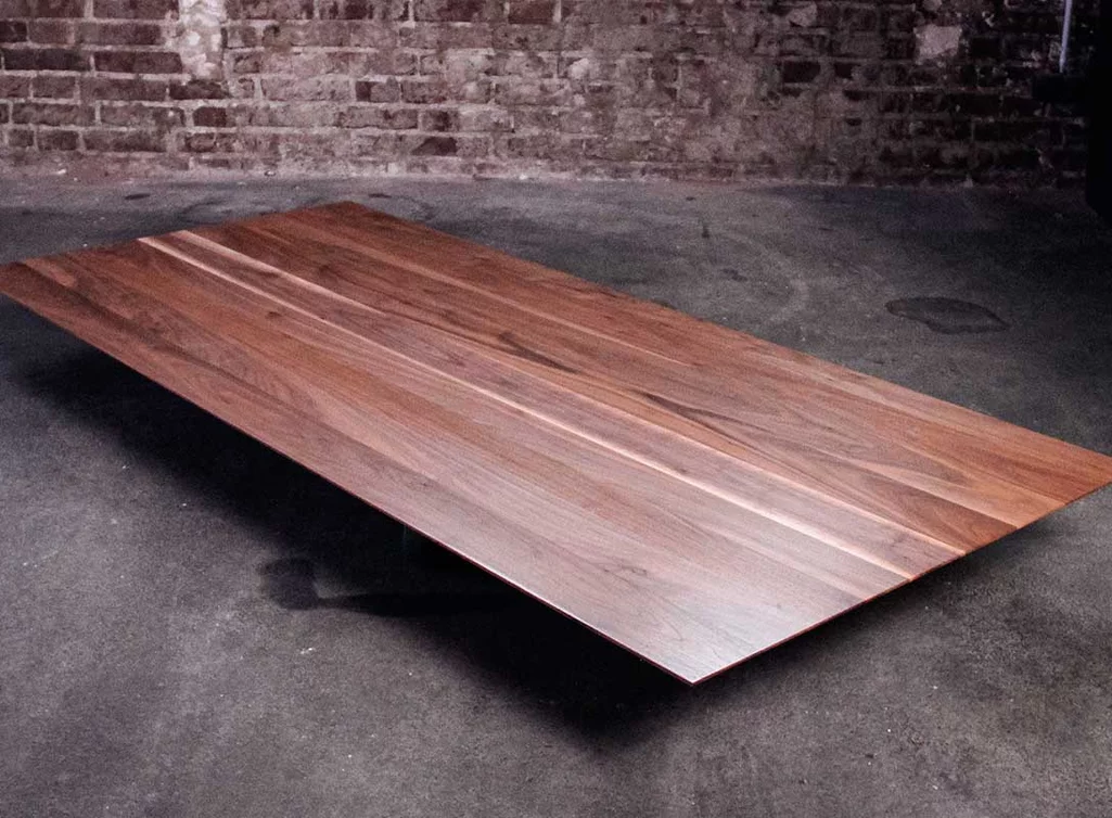 Nussbaum Tischplatte 200x90cm mit Facettenkante