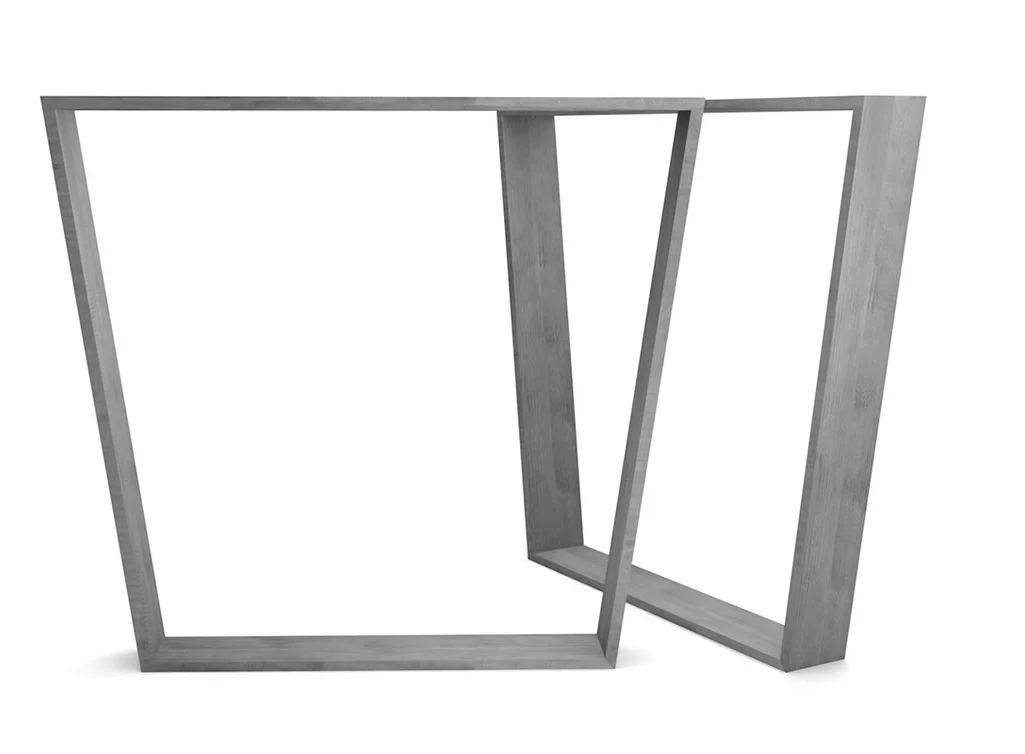 Tischgestell trapezform Stahl 2er Set in verschiedenen Oberflächenarten Tischgestell trapezform Stahl 2er Set in verschiedenen Oberflächenarten