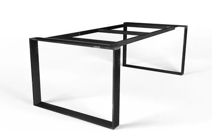 Stahlband Tischgestell selbsttragend nach Maß mit einem Profil von 10x1 Stahlband Tischgestell selbsttragend nach Maß mit einem Profil von 10x1