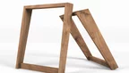 Im perfektem Licht positioniert. Deine Tischkufen aus Holz nach deinem Maß.
