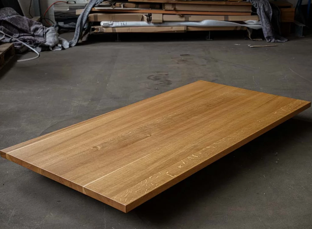 Tischplatte 200x100cm aus Eiche astfrei gefertigt