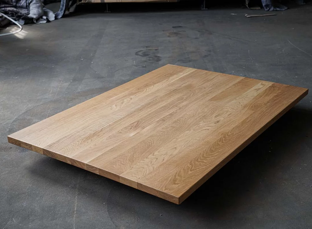 Massivholz Tischplatte Eiche astfrei 156x110x4cm