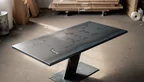 Stahl Esstisch in 200x100x77cm im modernen Industriedesign