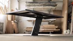 Stahl Esstisch in 200x100x77cm im modernen Industriedesign