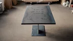 Stahl Esstisch in 200x100x77cm im modernen Industriedesign